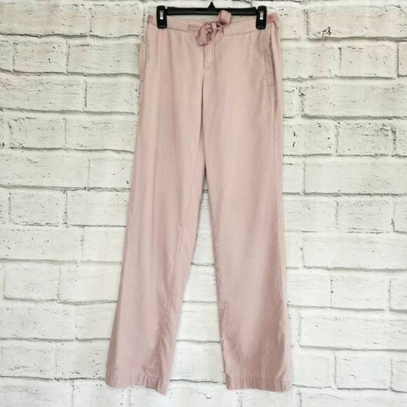 Club Monaco Pink Corduroy Pants Bowtie Straight Leg Womens Size 0 100% Cotton - Picture 1 of 10